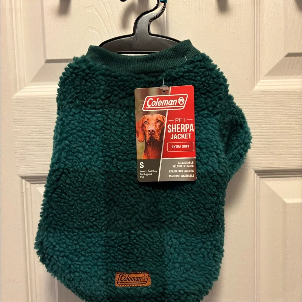 Coleman Green Pet Sherpa Fleece Jacket in Sizes XS, S, L BNWT
